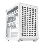 Cooler Master QUBE 500 Flatpack Black Small High Airflow Mid-Tower ATX Customizable Gaming PC Case, Tempered Glass, Vertical GPU Mount, USB-C, Carrying Handle, Gem Mini, Q500-WGNN-S00