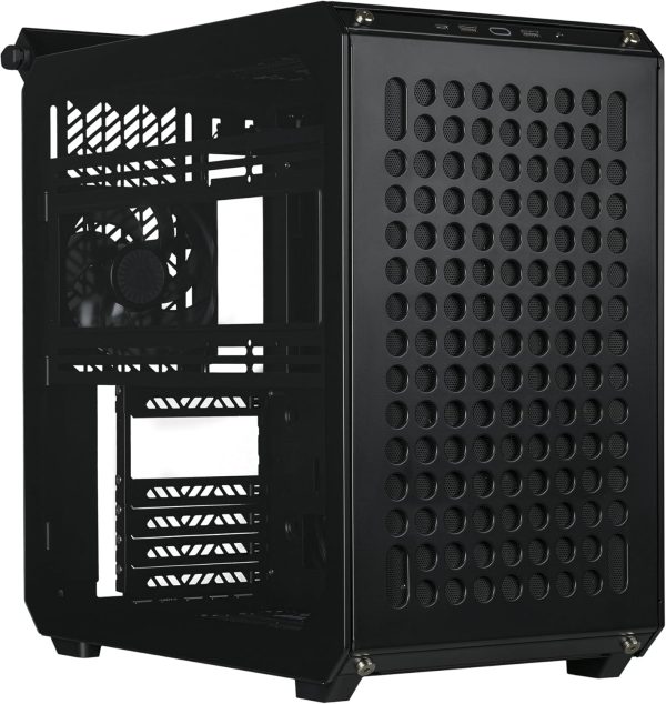 Cooler Master QUBE 500 Flatpack Black Small High Airflow Mid-Tower ATX Customizable Gaming PC Case, Tempered Glass, Vertical GPU Mount, USB-C, Carrying Handle, Gem Mini, Q500-KGNN-S00 - Image 10