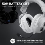 Logitech G PRO X 2 LIGHTSPEED Wireless Gaming Headset, Detachable Boom Mic, 7.1 Surround Sound, Bluetooth/USB/3.5mm Aux, for PC, PS5, PS4, Nintendo Switch, White, 981-001269 - Image 7