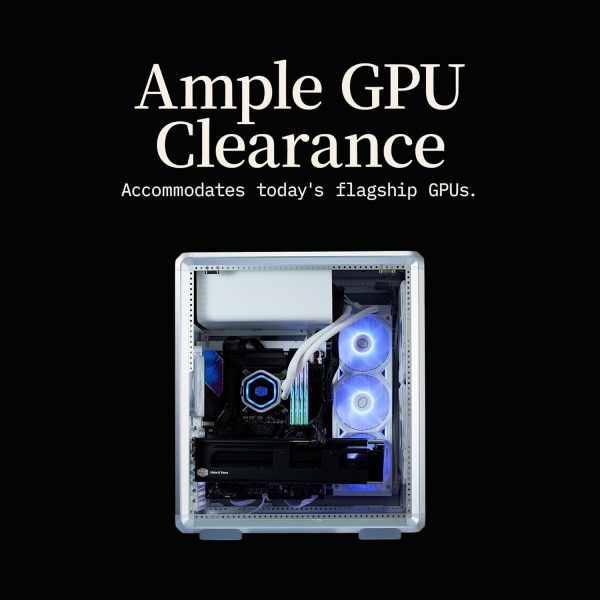 Cooler Master MasterFrame 500 Mesh aRGB Silver Freeform 2.0 Modular Platform Open-Air ATX Mid-Tower Case, Aluminum Frame,Dual 200mm aRGB Fans, 390mm GPU Max, 360mm AIO Max, Type C, Tempered Glass, Silver, MF500M-SHNN-S01 - Image 11