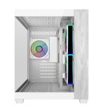 Cooler Master Elite 481 Wood Computer Case- Black, 3 X Pre-Installed Reverse Argb Fans, Upto 360mm AIO Support, mATX Motherboard Support, Upto 410mm GPU Support, Type C Connector, White, E481-WHNN-S00 - Image 2