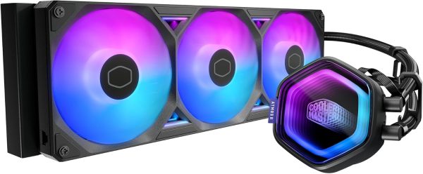 Cooler Master Atmos II 360 VRM Freeform 2.0 CPU Liquid Cooler, Dual Chamber Pump, Customizable aRGB Lighting, Quiet Qperation, Easy Install, AMD Ryzen 9 AM5|4, Intel Ultra i9 LGA 1851|1700, Black, MLX-D36M-A25SZ-V1 - Image 2