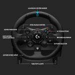 Logitech G923 Racing Wheel and Pedals, TRUEFORCE Feedback, Responsive Driving Design, Dual Clutch Launch Control, Genuine Leather, for Xbox One, PC, Black, 941-000160 - Image 5