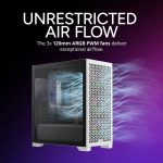 Cooler Master Elite 302 Micro-ATX High Airflow Minimalist PC Case, 365mm GPU Max, Compatible RTX 5080|RX 7090 XT, 280mm AIO Max, Type C, Tempered Glass, Triple 120mm aRGB PWM Fan, Intakes Grill, White, E302-WGNN-S00 - Image 7