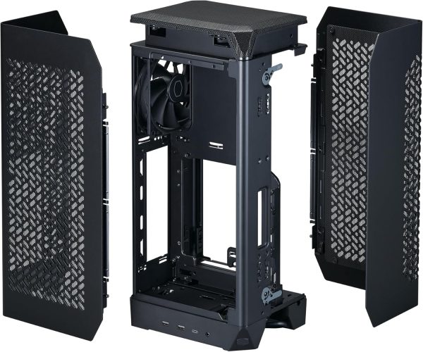Cooler Master NCORE 100 Air Mini-ITX PC Tower Case, Anodized Aluminum, 356mm Vertical Triple-Slot Mount GPU, SFX PSU 130mm, Air Cooler Up to 70 mm, Compatible RTX 5080 | RX 9070 XT, Black, NR100-KNNN-S00 - Image 6