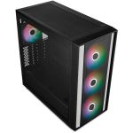 Cooler Master MB600 Computer Case, Back Connected Motherboard Support, 420mm Radiator Support, 3X 140mm & 1 x 120mm ARGB Fans, Type C Connector, ARGB Fan HUB, Black, MB600-KGNN-S00 - Image 4