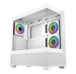 Cooler Master Elite 690 Wood Computer Case, 3 X Pre-Installed Reverse Argb Fans, Upto 360mm AIO Support, ATX Motherboard Support, RTX 50 Series Upto 425mm, Type C Connector, White, E690-WHNN-S00