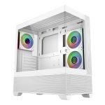 Cooler Master Elite 690 Wood Computer Case, 3 X Pre-Installed Reverse Argb Fans, Upto 360mm AIO Support, ATX Motherboard Support, RTX 50 Series Upto 425mm, Type C Connector, White, E690-WHNN-S00