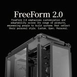 Cooler Master MasterFrame 500 Mesh aRGB Black Freeform 2.0 Modular Platform Open-Air ATX Mid-Tower Case, Aluminum Frame,Dual 200mm aRGB Fans, 390mm GPU Max, 360mm AIO Max, Type C, Tempered Glass, Black, MF500M-KHNN-S01 - Image 5