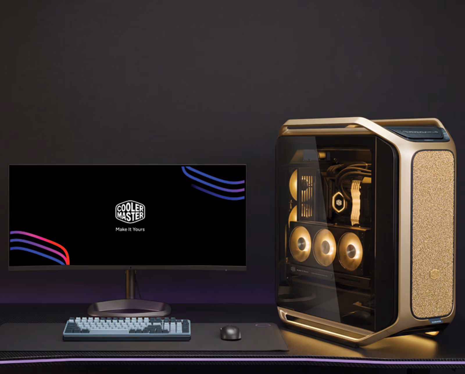 Cooler Master COSMOS ALPHA Gold Limited Edition PC Case, Full Tower, 24K Gold-Plated Logo, Modular FreeForm 2.0, Gold, C700-GGNN-S00 - Image 4