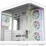 Cooler Master Elite 600 ATX Mid-tower Case with Tempered Glass, USB-C, and versatile cooling support for clean, efficient, and powerful builds, White, E600-WGNN-S01