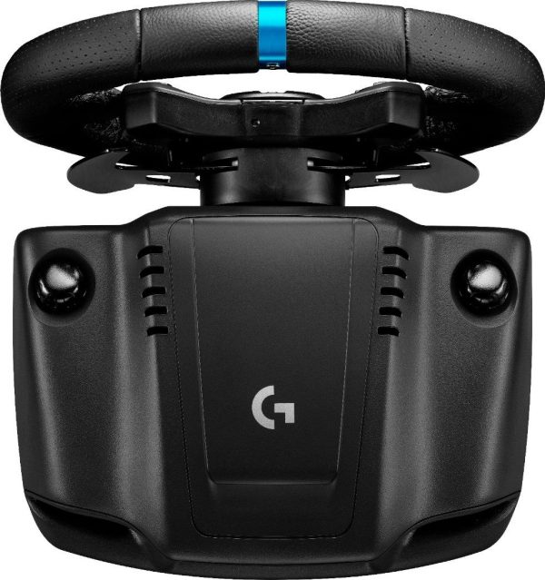 Logitech G923 Racing Wheel and Pedals, TRUEFORCE Feedback, Responsive Driving Design, Dual Clutch Launch Control, Genuine Leather, for  PS5, PS4, & PC, Black, 941-000150 - Image 4
