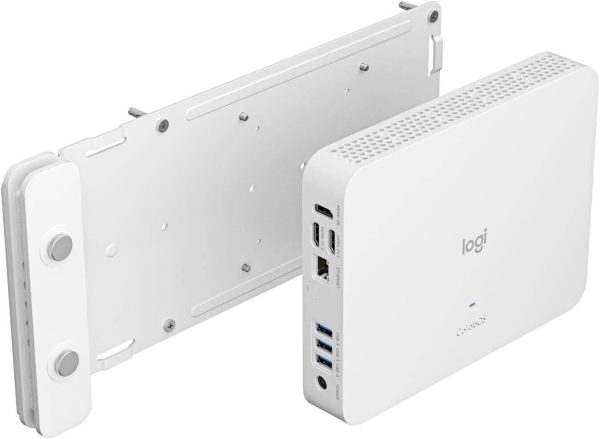 Logitech Compute Mount, Mounting bracket with cable retention for Logitech RoomMate and other video conferencing compute devices, White, 952-000097 - Image 4