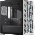 Cooler Master Elite 302 Micro-ATX High Airflow Minimalist PC Case, 365mm GPU Max, Compatible RTX 5080|RX 7090 XT, 280mm AIO Max, Type C, Tempered Glass, Triple 120mm aRGB PWM Fan, Intakes Grill, White, E302-WGNN-S00