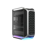 Cooler Master Cosmos Alpha E-ATX PC Case, 2 x 200mm non-LED fans, 1 x 120mm non-argb fan, 4x USB 3.2 Gen1 Type-A 5G & 2x USB 3.2 Gen2x2 20G Type-C ports, Accommodate 15 fans, Tempered glass panels, Silver/Black, C700-KGNN-S00