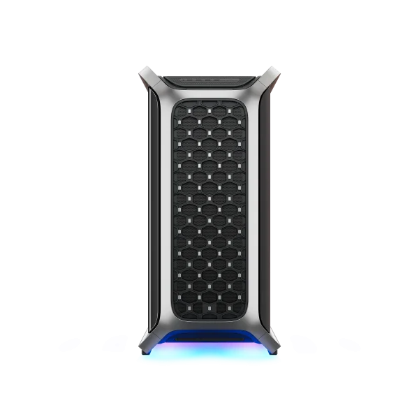 Cooler Master Cosmos Alpha E-ATX PC Case, 2 x 200mm non-LED fans, 1 x 120mm non-argb fan, 4x USB 3.2 Gen1 Type-A 5G & 2x USB 3.2 Gen2x2 20G Type-C ports, Accommodate 15 fans, Tempered glass panels, Silver/Black, C700-KGNN-S00 - Image 3