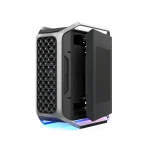 Cooler Master Cosmos Alpha E-ATX PC Case, 2 x 200mm non-LED fans, 1 x 120mm non-argb fan, 4x USB 3.2 Gen1 Type-A 5G & 2x USB 3.2 Gen2x2 20G Type-C ports, Accommodate 15 fans, Tempered glass panels, Silver/Black, C700-KGNN-S00 - Image 4