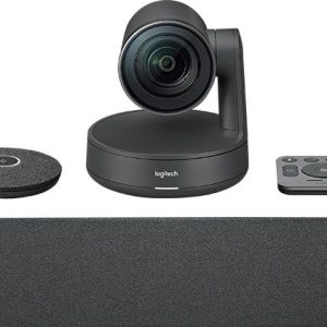 LOGITECH RALLY CONFERENCING SYSTEM, With 1x Rally Speakers, 1x Microphone, Up to 3840 x 2160 Resolution, BLACK - 960-001237