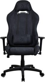 Arozzi Torretta Series Supersoft Material Gaming Chair, 3D Armrests, Adjustable Lumbar Pillow, 120kg Weight Capacity, Pure Black, TORRETTA-SPSF-PBK