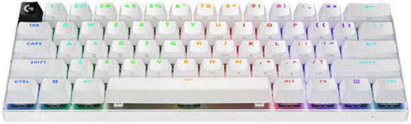 Logitech PRO X 60 Lightspeed Wireless 60% Gaming Keyboard, Tactile Switches, White, 920-011930 - Image 2