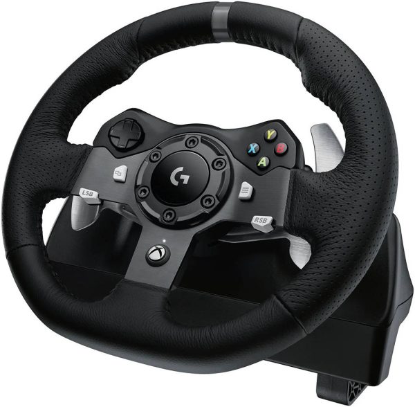 Logitech G920 Driving Force Racing Wheel and Floor Pedals, Real Force Feedback, Stainless Steel Paddle Shifters for Xbox Series X|S, Xbox One, PC, Mac - Black, 941-000124 - Image 3
