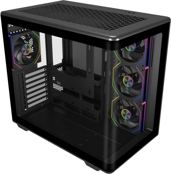 Cooler Master Elite 600 ATX Mid-tower Case with Tempered Glass, USB-C, and versatile cooling support for clean, efficient, and powerful builds, Black, E600-KGNN-S01 - Image 2