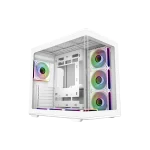 Cooler Master Elite 600 ATX Mid-Tower Case Black, 7X Pre-Installed Reverse ARGB Fans, Tempered Glass Side Panel, 360mm AIO & ATX Mobo Support, USB 3.2 Gen 2x2 Type-C, RTX 50 Series GPU Ready, White, E600-WGNN-S02