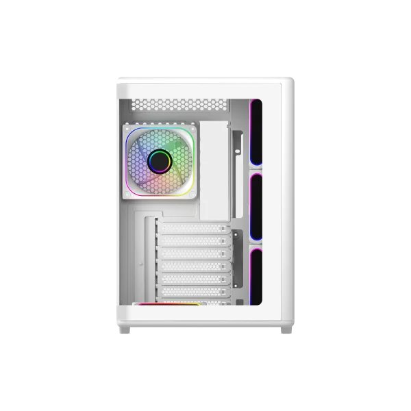Cooler Master Elite 600 ATX Mid-Tower Case Black, 7X Pre-Installed Reverse ARGB Fans, Tempered Glass Side Panel, 360mm AIO & ATX Mobo Support, USB 3.2 Gen 2x2 Type-C, RTX 50 Series GPU Ready, White, E600-WGNN-S02 - Image 3