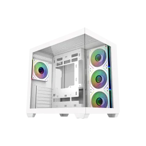 Cooler Master Elite 681 Computer Case, 4 X Pre-Installed Reverse Argb Fans, Upto 360mm AIO Support, ATX Motherboard Support, Ready for RTX 50 Series Upto 410mm, Type C Connector, White, E681-WHNN-S00
