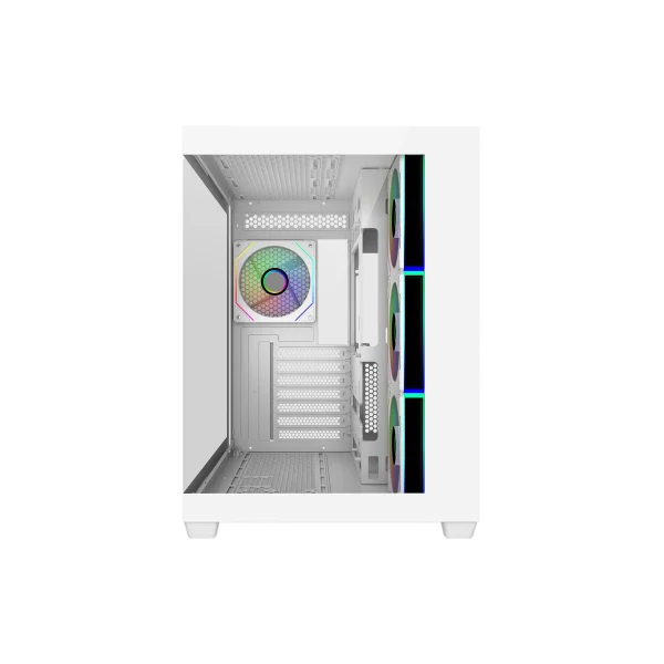 Cooler Master Elite 681 Computer Case, 4 X Pre-Installed Reverse Argb Fans, Upto 360mm AIO Support, ATX Motherboard Support, Ready for RTX 50 Series Upto 410mm, Type C Connector, White, E681-WHNN-S00 - Image 2