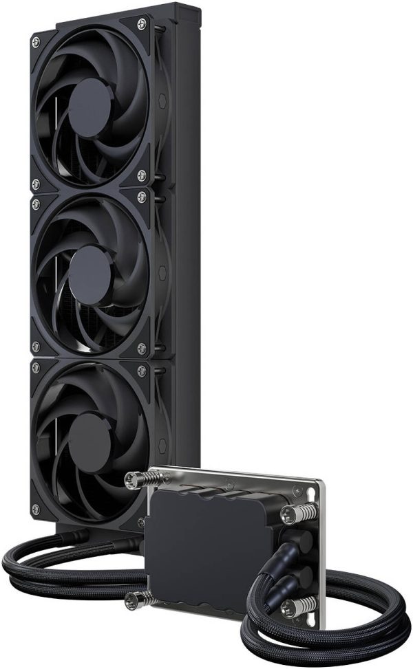 Cooler Master MasterLiquid PL360 TR5-SP6 CPU Cooler, Optimised for AMD Threadripper CPU, Large base, Full coverage, Mobius 120mm Fans x 3, Non LED, Black, MLO-R36M-A24PK-RA - Image 2