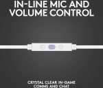 Logitech G333 Gaming Earphones with dual audio drivers, in-line mic and volume control, compatible with PC/PS/Xbox/Nintendo/Mobile with 3.5mm Aux or USB-C Port - White, 981-000930 - Image 6