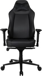 Arozzi Primo Full premium Leather Gaming Chair, Aluminum Base, Up to 145kg Weight Capacity, Black, PRIMO-PREM-BK