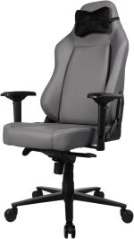 Arozzi Primo Full premium Leather Gaming Chair, Velour Neck Pillow, Up to 145kg Weight Capacity, Anthracite, PRIMO-PREM-AE - Image 3