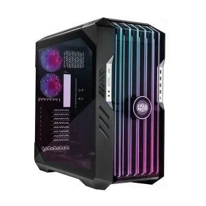 Cooler Master Tempered Glass Haf 700 Evo E-Atx High Airflow Pc Case With Iris Customizable Lcd, Breathable Tg Front Panel, 200Mm Sickleflow Argb Fans, 1 X Usb 3.2, Gen 2 Type C, 4 X Usb 3.2 Gen 1, Black, H700E-IGNN-S00