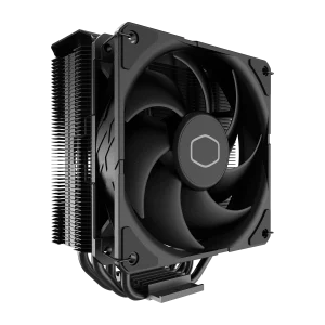 Cooler Master Hyper 212 CPU Air Cooler - Aluminium Finish, 4 Compact Continuous Direct Contact Heat Pipes, SickleFlow 120 Edge Fan, LGA1700 & AM5 Brackets - Black, RR-S4KK-25SN-R1