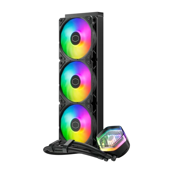 Cooler Master MasterLiquid 360 Atmos ARGB Close-Loop AIO Liquid Cooler, Customize Pump, Sickleflow Edge PWM Fans, 360mm Radiator, CryoFuze, AMD Ryzen AM5/AM4, Intel LGA1700/1200, MLX-D36M-A25PZ-R1 - Image 2