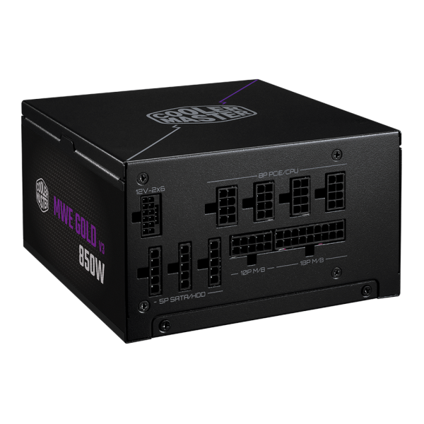 Cooler Master MWE Gold 850 V3 ATX 3.1 Power Supply, 80+ Gold Certified, Silent fan performance with a zero-RPM mode, Fully Modular, Black, MPX-8503-AFAG-2EBUK - Image 7