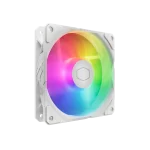 Cooler Master SickleFlow Edge 120 ARGB - 120mm Fan (690-2500rpm, PWM), High Airflow (70.7CFM) and Static Pressure (3.61mmH2O), ARGB Gen 2, LED Controller, 32.8dBA Max - White, MFX-B2DW-25NP2-R2 - Image 2