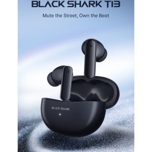 Black Shark T13 ANC Wireless Earbuds - Bluetooth 5.4, 35dB Active Noise Cancellation, 40ms Ultra-Low Latency Gaming Headphones, 12mm Driver, Quad-Mic AI Call Noise Reduction, 26H Playtime - Black