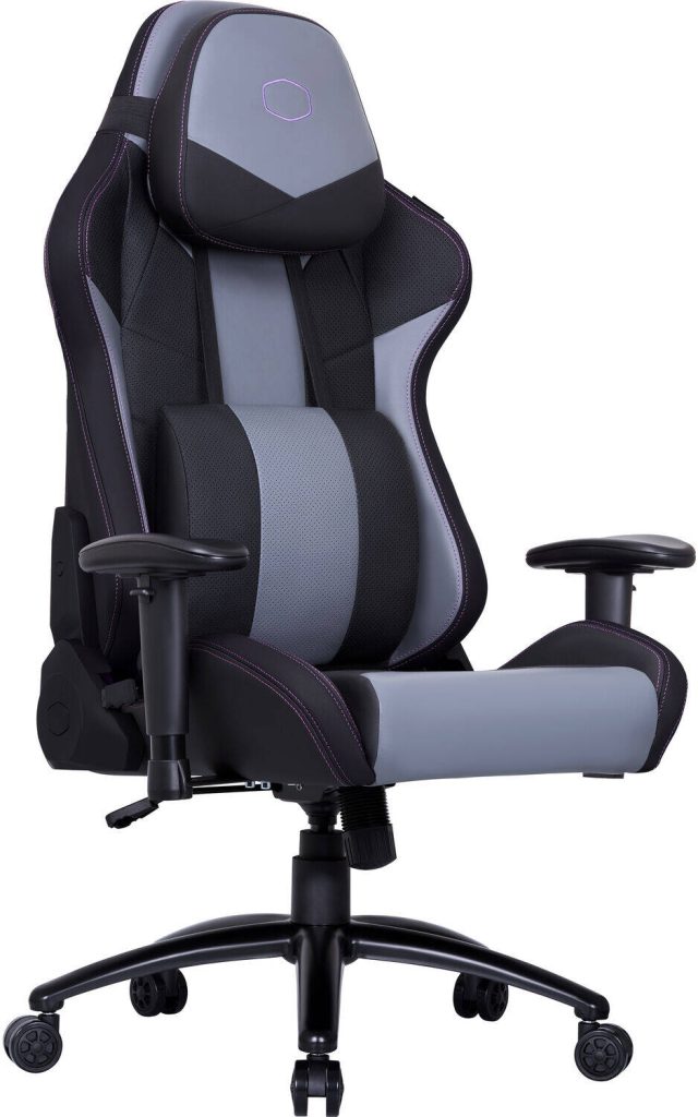 Cooler Master Caliber R3 Gaming Chair, Steel Frame, Wider Seat, 2D Armrests and Full 180° Recline, 150 kg load, Black-Grey, CMI-GCR3-BK