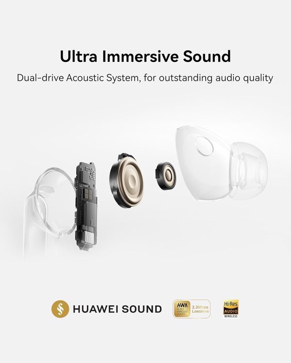 HUAWEI FreeBuds Pro 5 Wireless Bluetooth Headphones, In-Ear Headphones, AI Noise Cancelling for Business & Office, Stable Calls, IP57, for Sports, 38 Hours Battery, Sand - Image 7