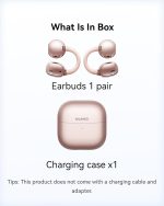 Huawei FreeClip 2, Open-Ear Headphones, Wireless Bluetooth Headphones, Especially Lightweight for All-Day, 38 Hours Battery Life, iOS & Android, IP57, Rose Gold - Image 3