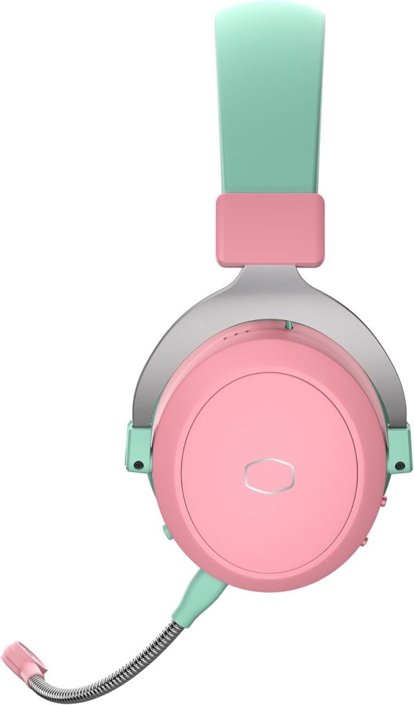 Cooler Master CH351 Wireless Gaming Headphone, Over-Ear Headset – 3D Surround Sound, Lightweight, 2.4GHz | Bluetooth, Built-in Sidetone, 50mm Drivers, Detachable Mic, 30-Hour Battery Life, Macaron, CH-351-MC - Image 3