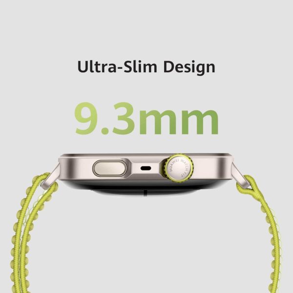 Huawei Watch FIT4 Pro Smartwatch, 1.82" Sapphire Display Titanium Alloy Bezel, Up to 10-Day Battery Life, Dual Band GPS, Golf Courses map, 40 m Free Diving, Compatible with Android iOS, Green - Image 3