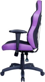 Cooler Master Caliber E1 Ergonomic Chair with Fixed Armrests and Head/Lumbar Support, Black+Purple, CMI-GCE1-PR - Image 8