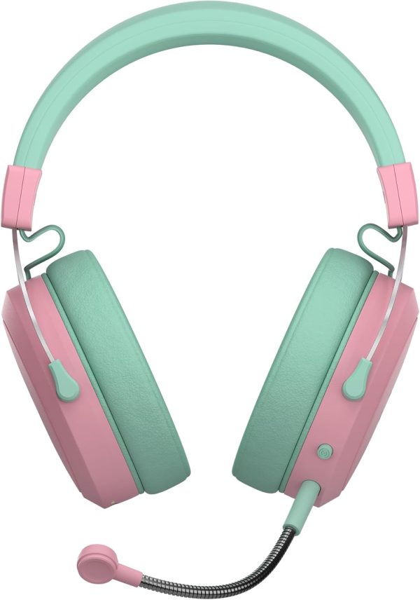 Cooler Master CH351 Wireless Gaming Headphone, Over-Ear Headset – 3D Surround Sound, Lightweight, 2.4GHz | Bluetooth, Built-in Sidetone, 50mm Drivers, Detachable Mic, 30-Hour Battery Life, Macaron, CH-351-MC - Image 2