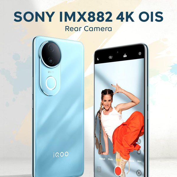 iQOO Z10R 5G Mobile Phone, 8GB RAM, 256GB Storage, 32MP 4K Selfie Camera, Quad-Curved AMOLED Display, Dimensity 7400 Processor with 750K+ AnTuTu, Aquamarine - Image 2
