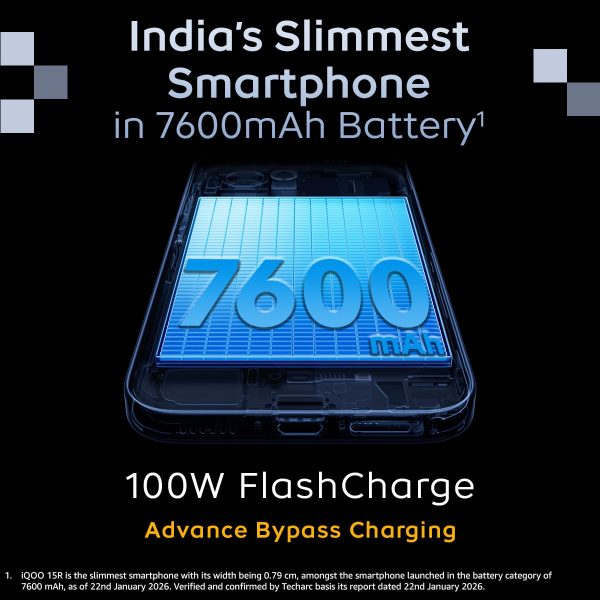 iQOO 15R Mobile Phone, Snapdragon® 8 Gen 5 Processor, 8GB RAM, 256GB Storage, 7600mAh Battery, Segment's Most Stable 144FPS Gaming, Triumph Silver - Image 3