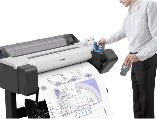 Canon imagePROGRAF TM-350 Inkjet Printer, 5-colour pigment ink, 2,400 x 1,200 dpi Print Resolution, USB/Ethernet/Wireless, White - Image 5